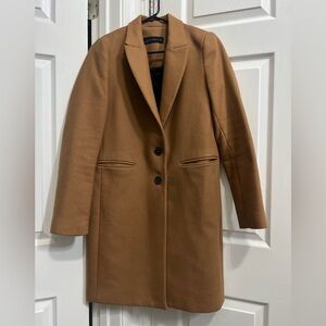 Zara Wool Camel Coat Size Small